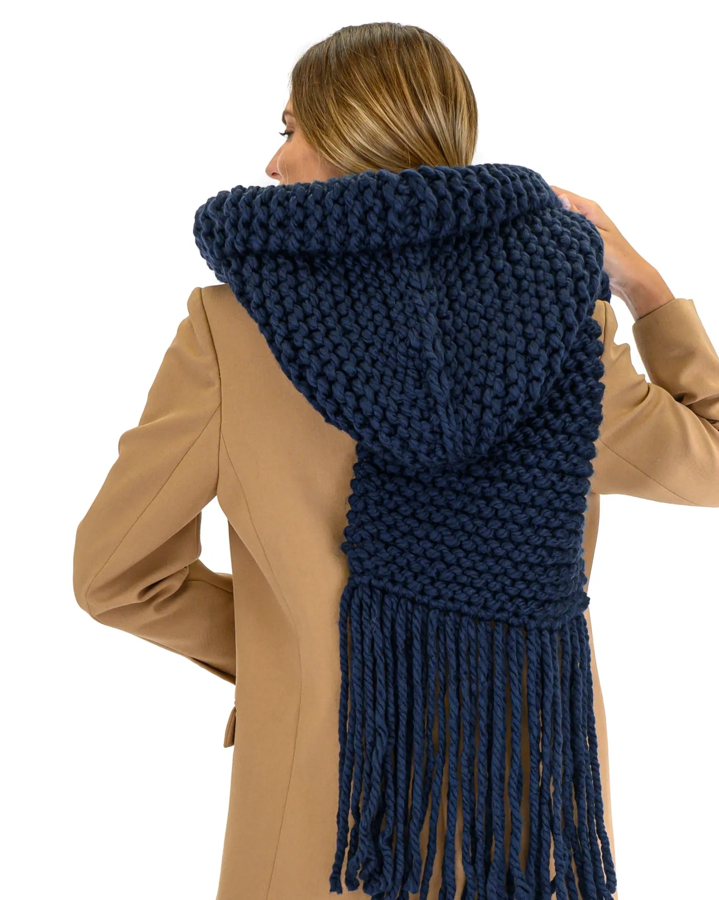 Hooded Fringes Scarf