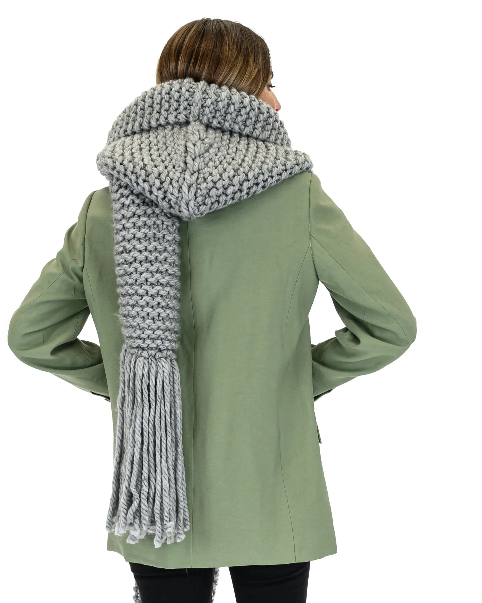 Hooded Fringes Scarf