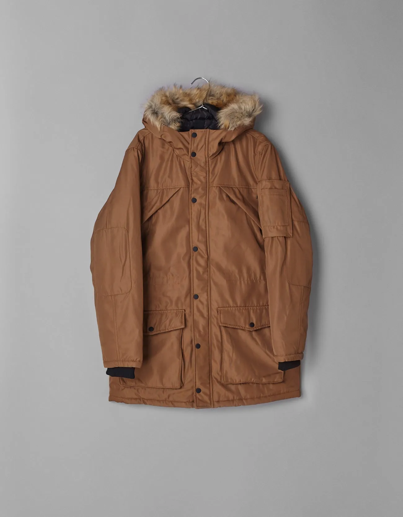 Hooded parka-style coat