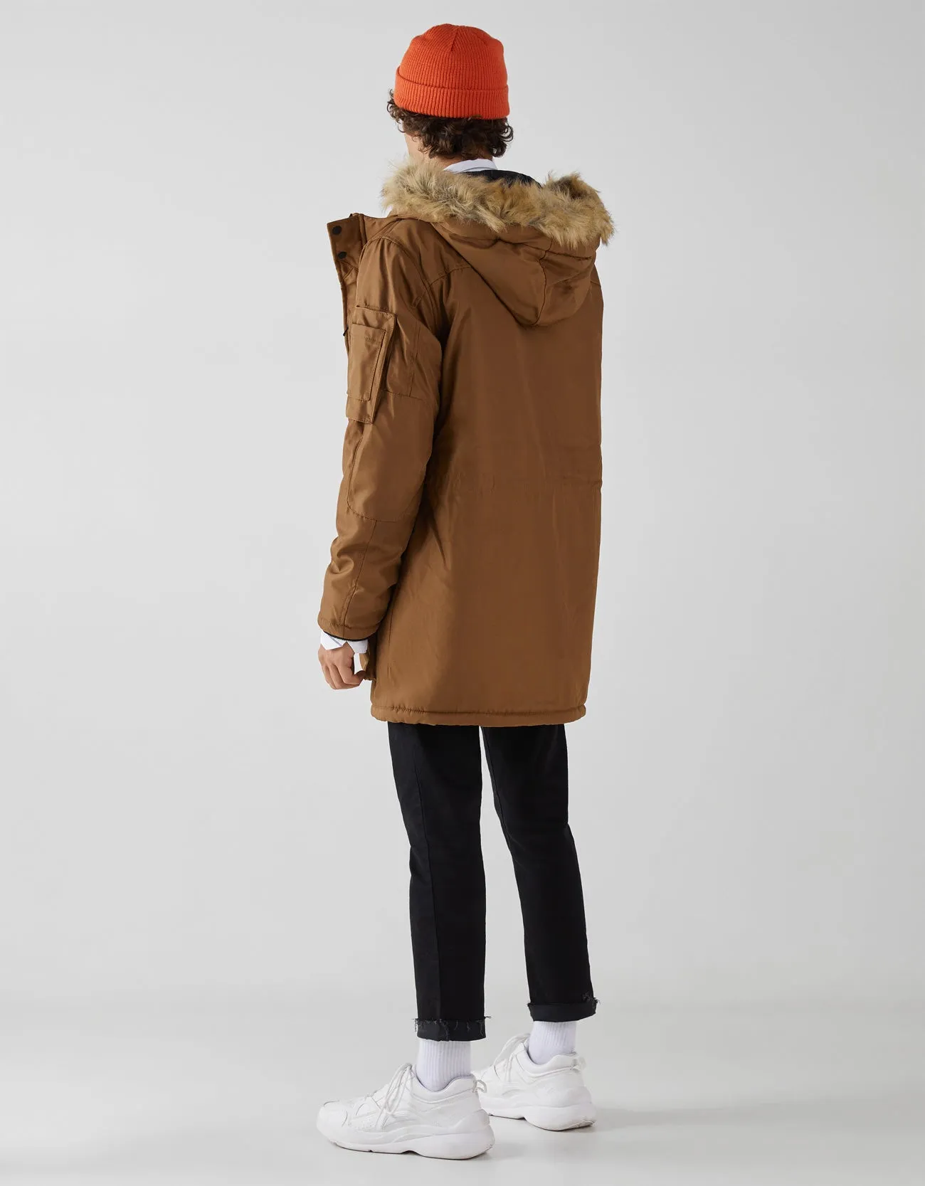 Hooded parka-style coat