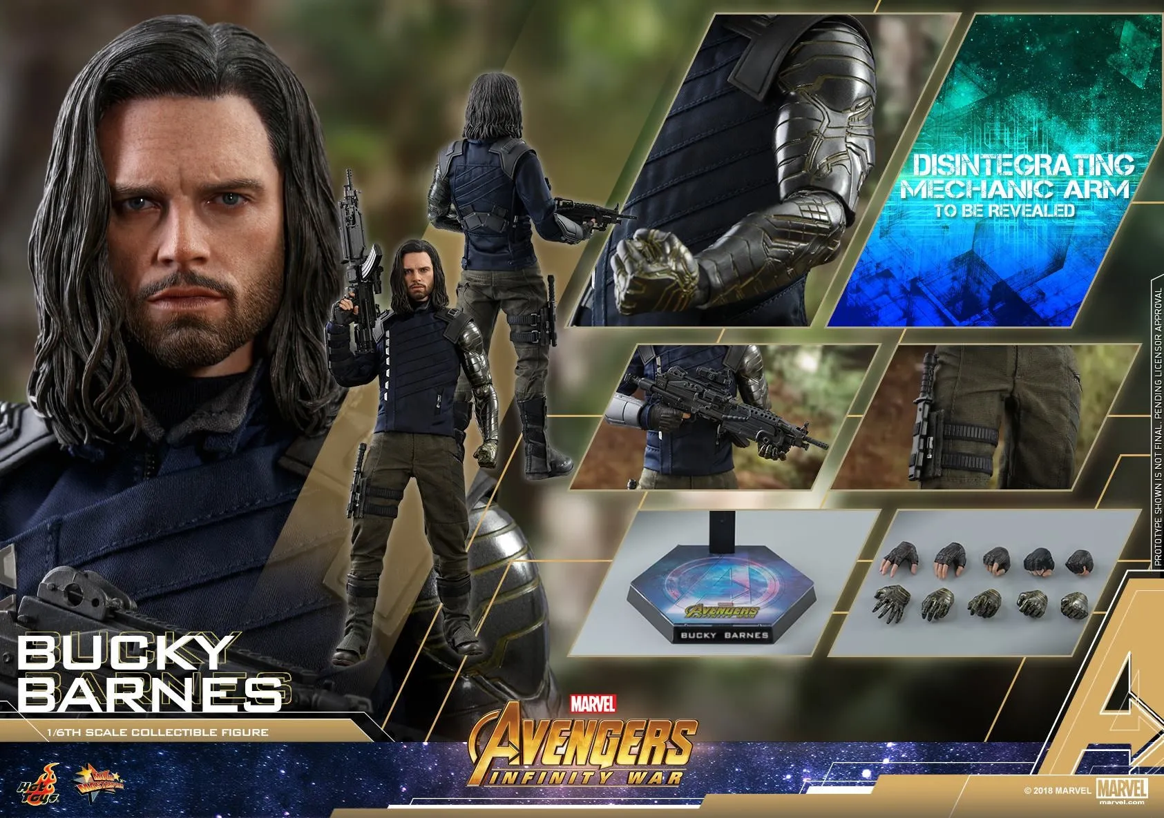 Hot Toys - MMS509 - Avengers: Infinity War - 1/6th scale Bucky Barnes Collectible Figure