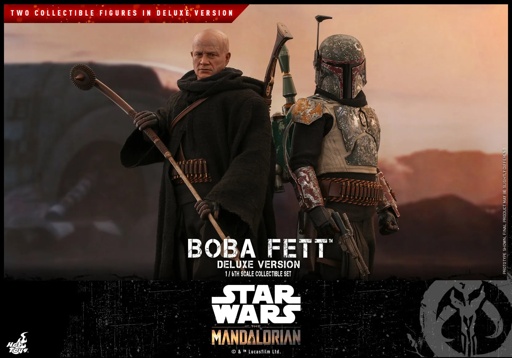 Hot Toys - TMS034 - Star Wars: The Mandalorian - 1/6th scale Boba Fett (Deluxe Version) Collectible Set