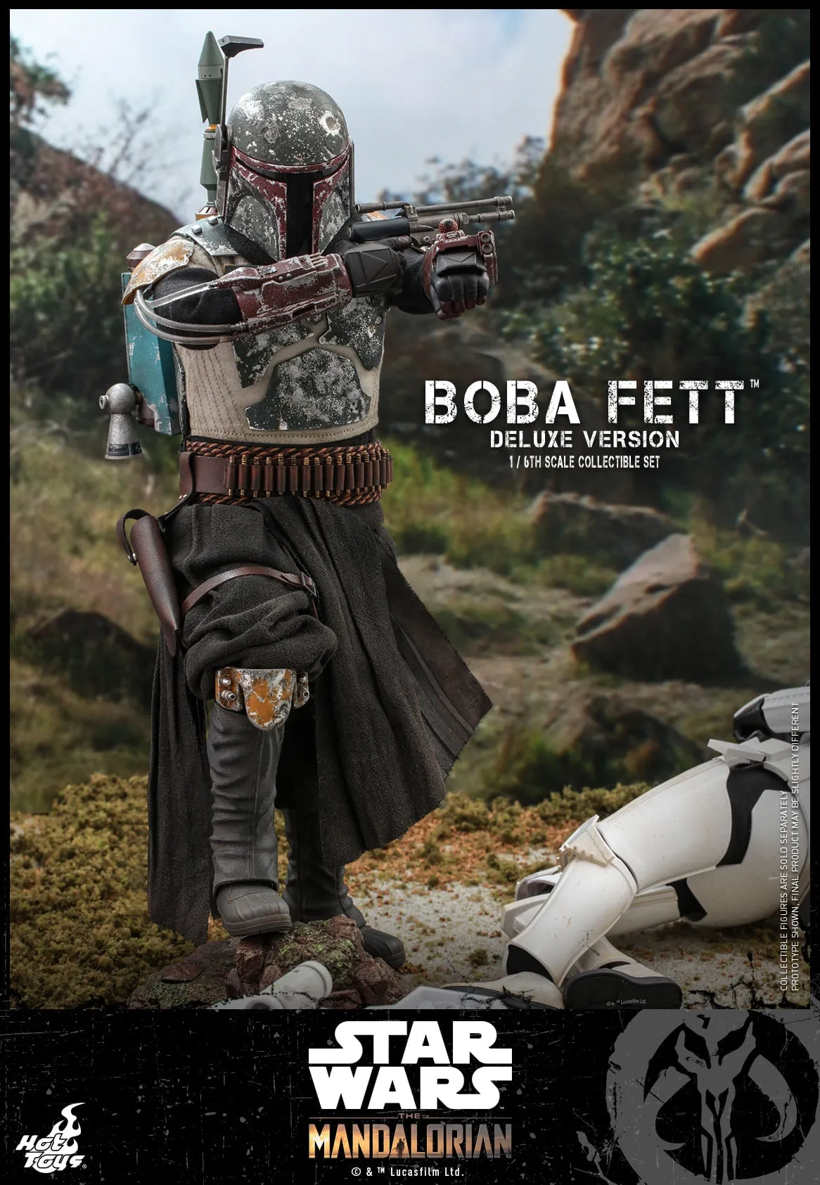 Hot Toys - TMS034 - Star Wars: The Mandalorian - 1/6th scale Boba Fett (Deluxe Version) Collectible Set