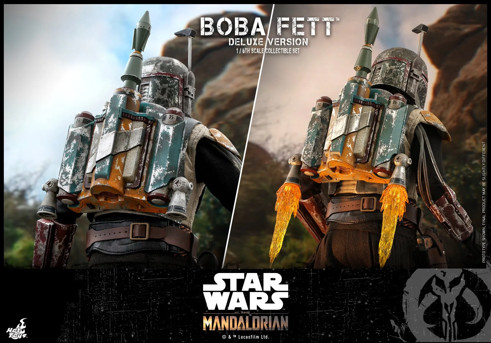 Hot Toys - TMS034 - Star Wars: The Mandalorian - 1/6th scale Boba Fett (Deluxe Version) Collectible Set