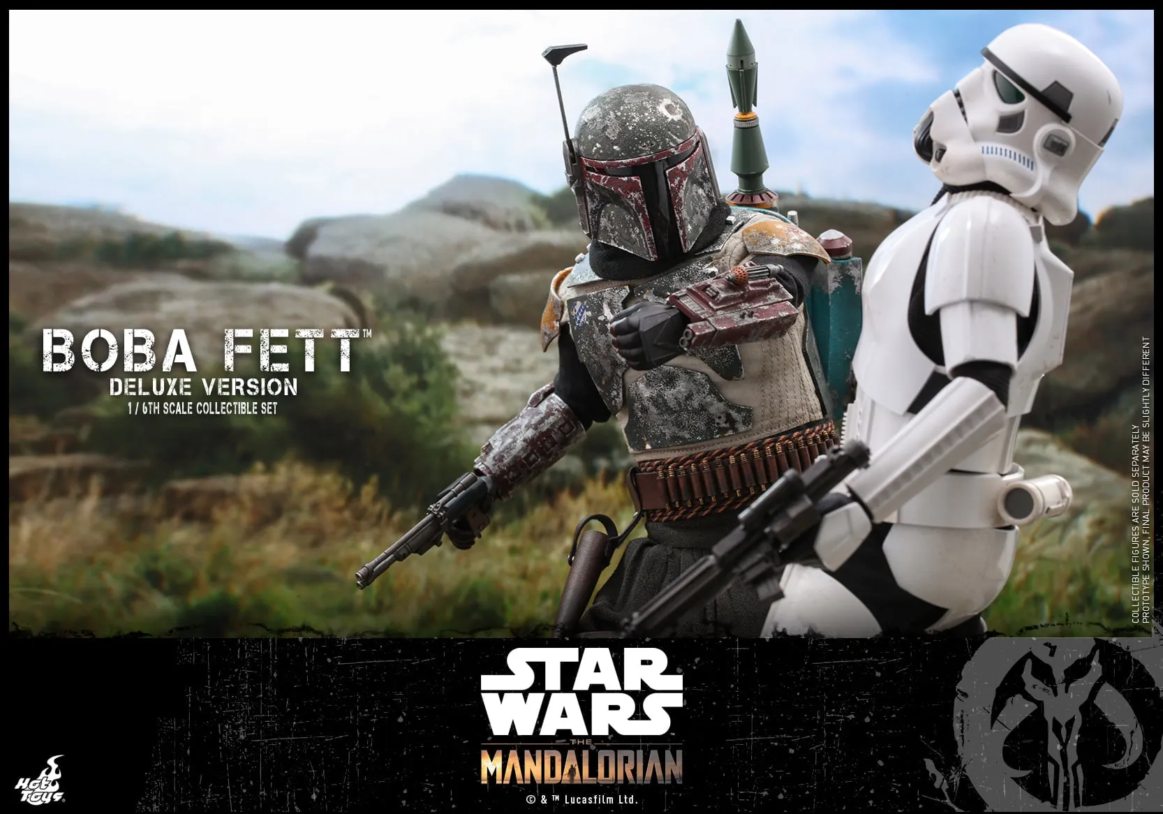 Hot Toys - TMS034 - Star Wars: The Mandalorian - 1/6th scale Boba Fett (Deluxe Version) Collectible Set