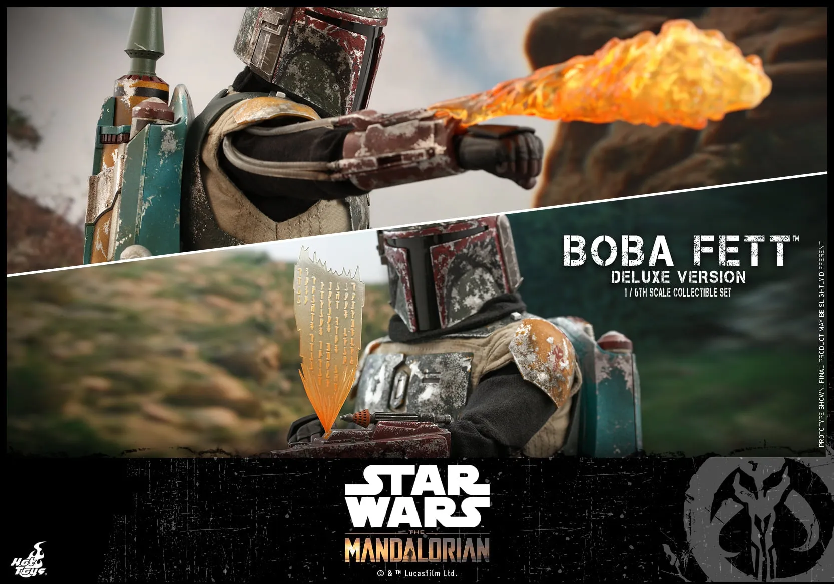 Hot Toys - TMS034 - Star Wars: The Mandalorian - 1/6th scale Boba Fett (Deluxe Version) Collectible Set