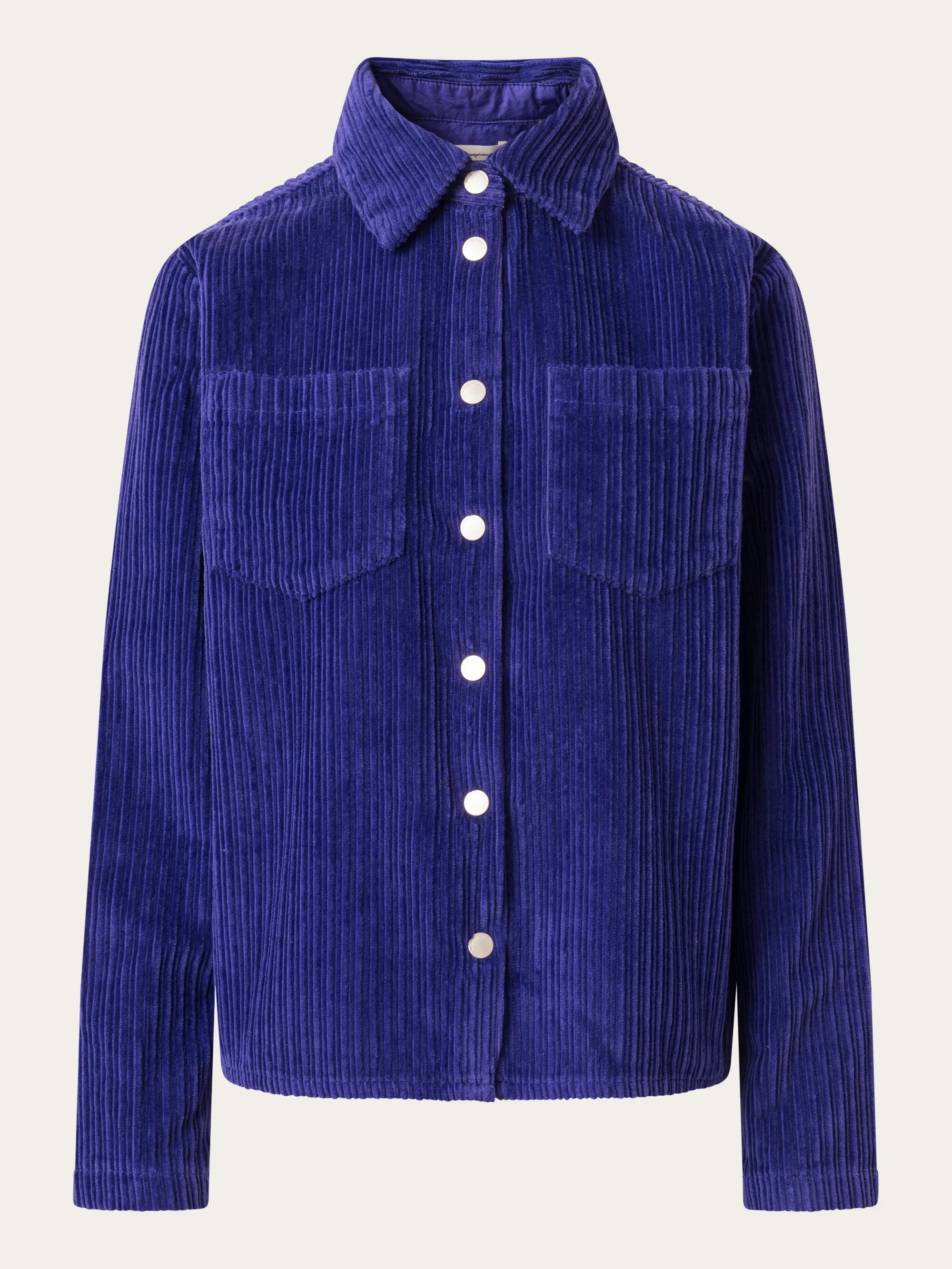 Irregular corduroy overshirt - Deep Purple