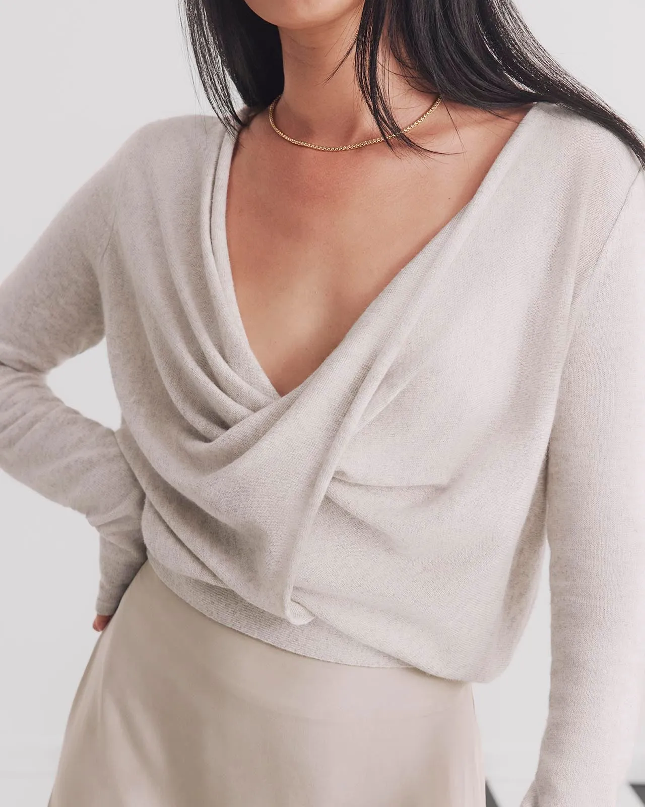 Johari Cashmere Wrap Sweater