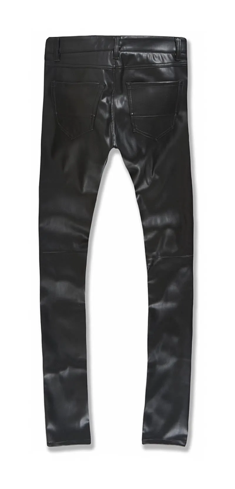 JORDAN CRAIG LEATHER SKINNY PANTS - BLACK