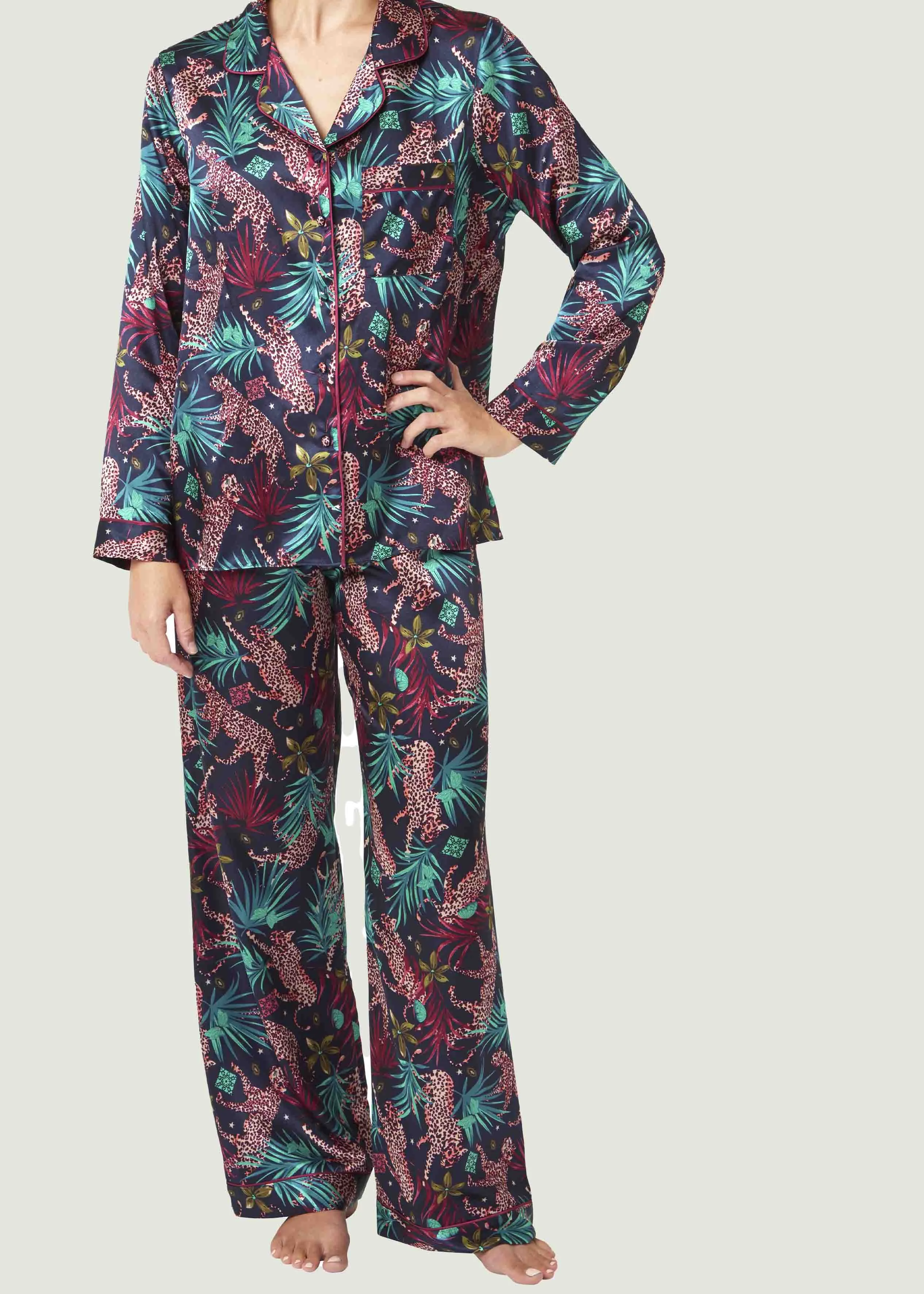 Jungle Satin VELCRO® Brand Fastening PJ Set