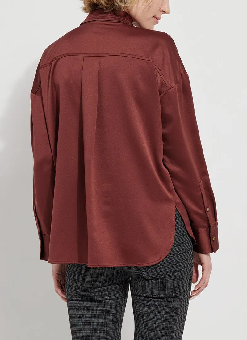 Kristin Stitched Satin Shirt