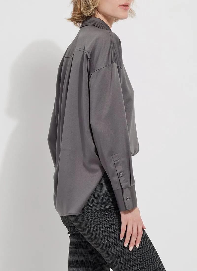 Kristin Stitched Satin Shirt