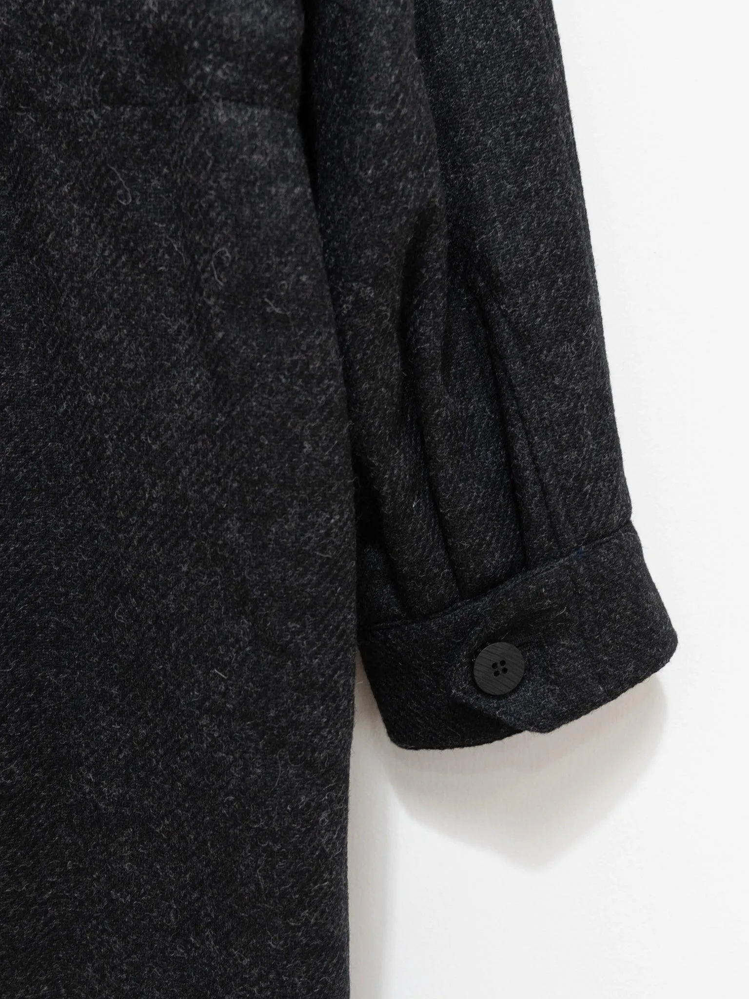 Lightweight Padded Wool Parka - Dark Gray