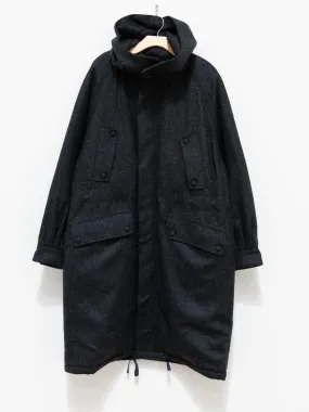 Lightweight Padded Wool Parka - Dark Gray