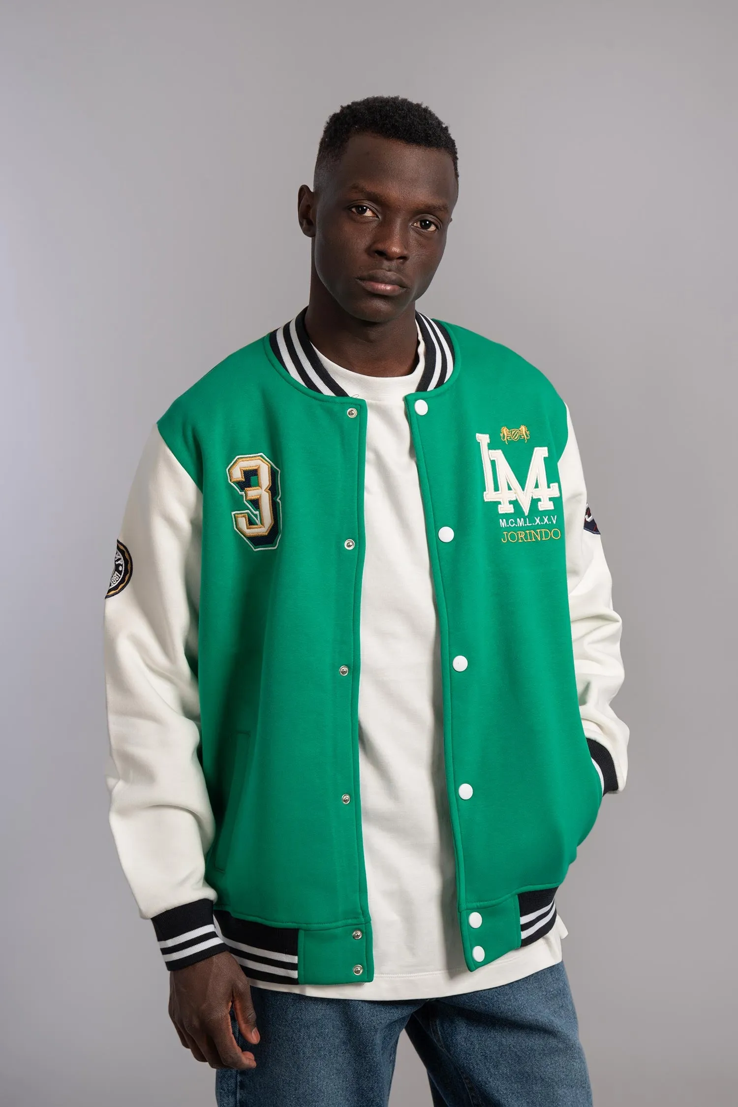 Logos And Patches Bomber Jacket  (110035) - Jorindo