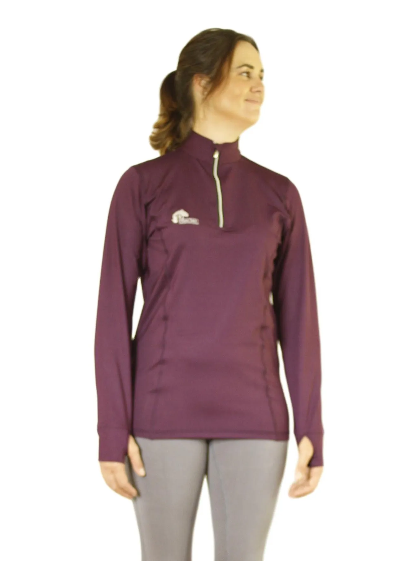 Long sleeve base layer tops in Wine - Final run outlast sizes