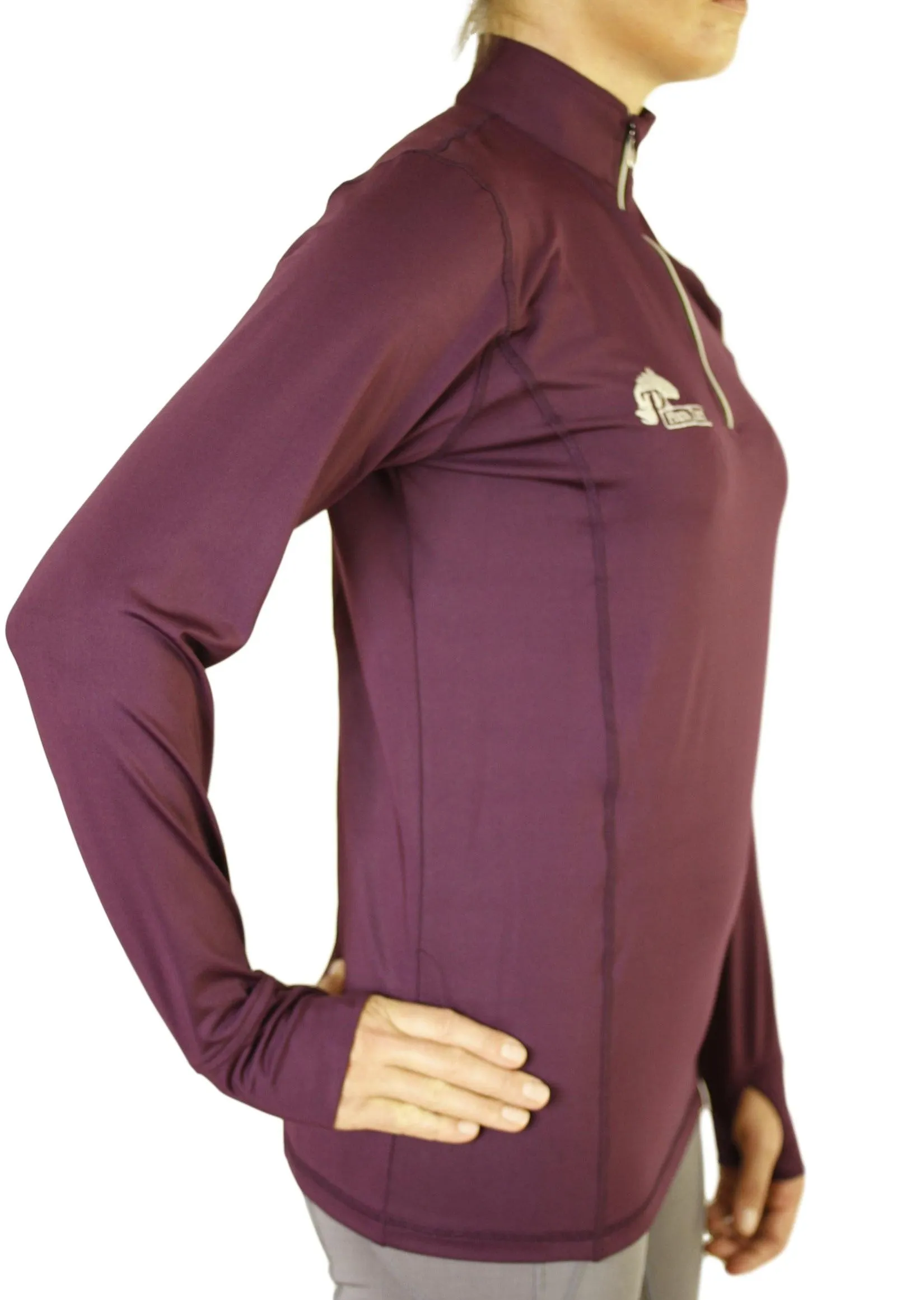 Long sleeve base layer tops in Wine - Final run outlast sizes