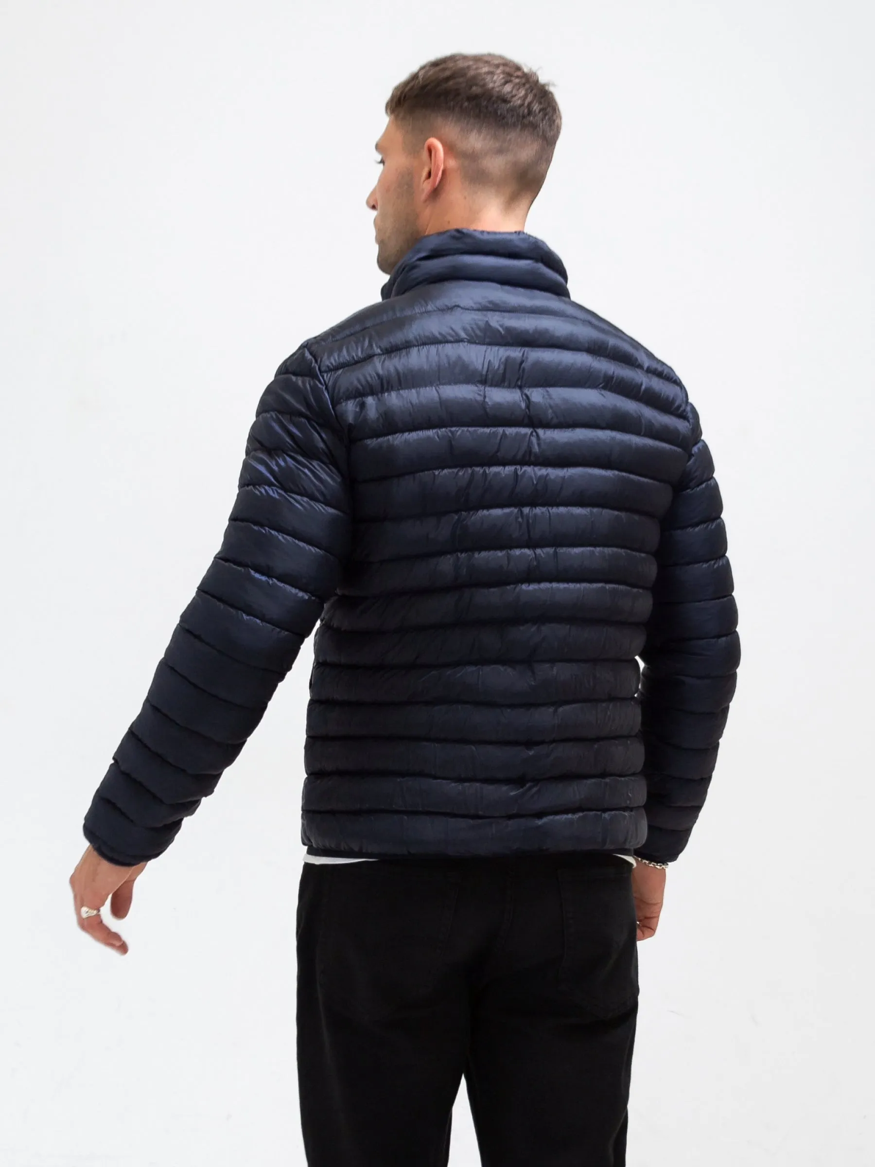 Lucas Lightweight Puffer Jacket - Navy