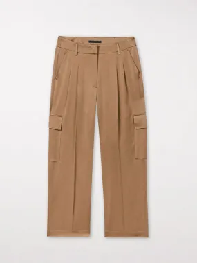 Luisa Cerano Satin Cargo Pants Miso