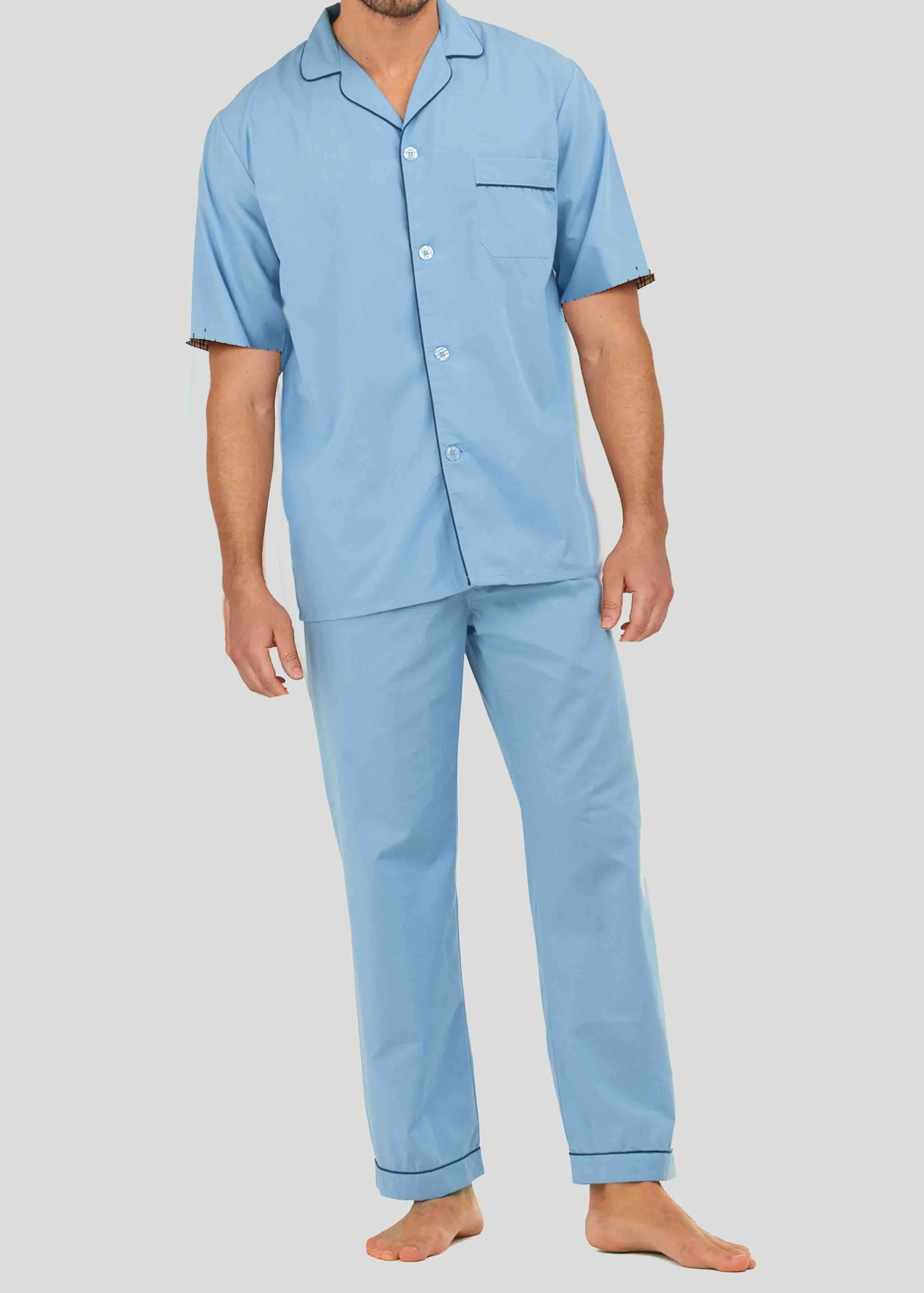 Maximus Easy-Care Touch Fasten Shirt & Pull On Bottoms PJ Set