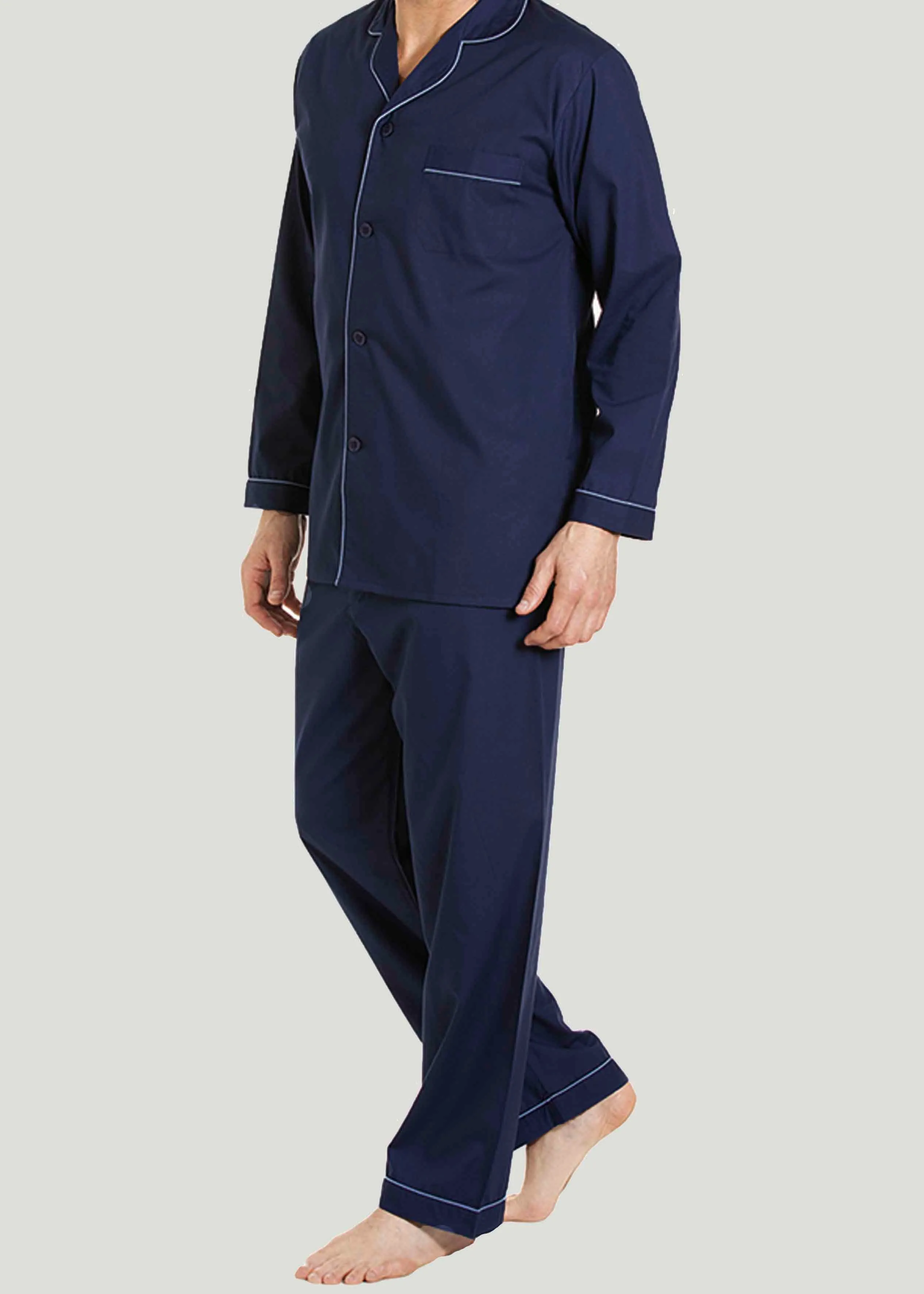 Maxwell Easy-Care VELCRO® Brand Fastening Shirt & Pull On Bottoms PJ Set