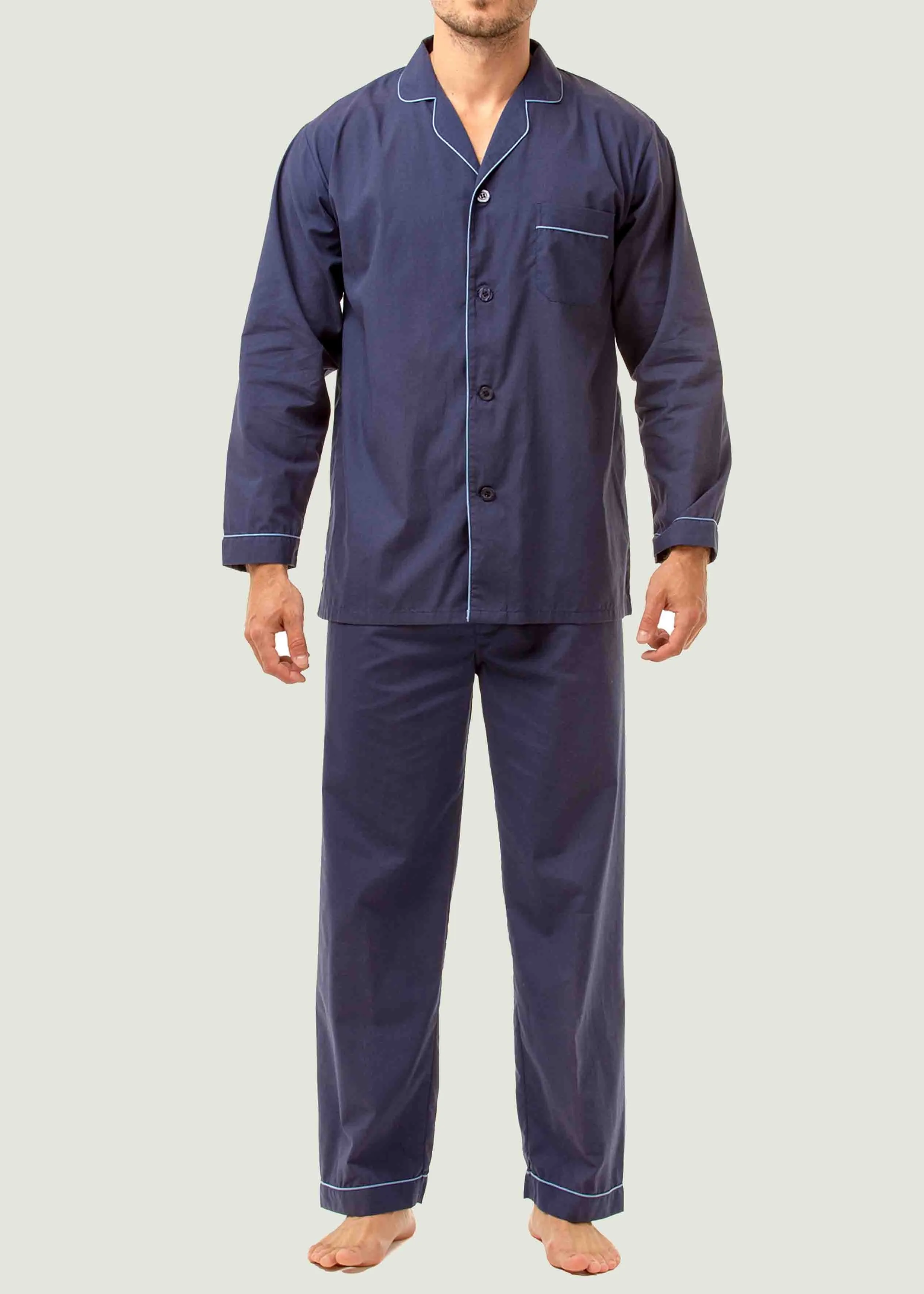 Maxwell Easy-Care VELCRO® Brand Fastening Shirt & Pull On Bottoms PJ Set