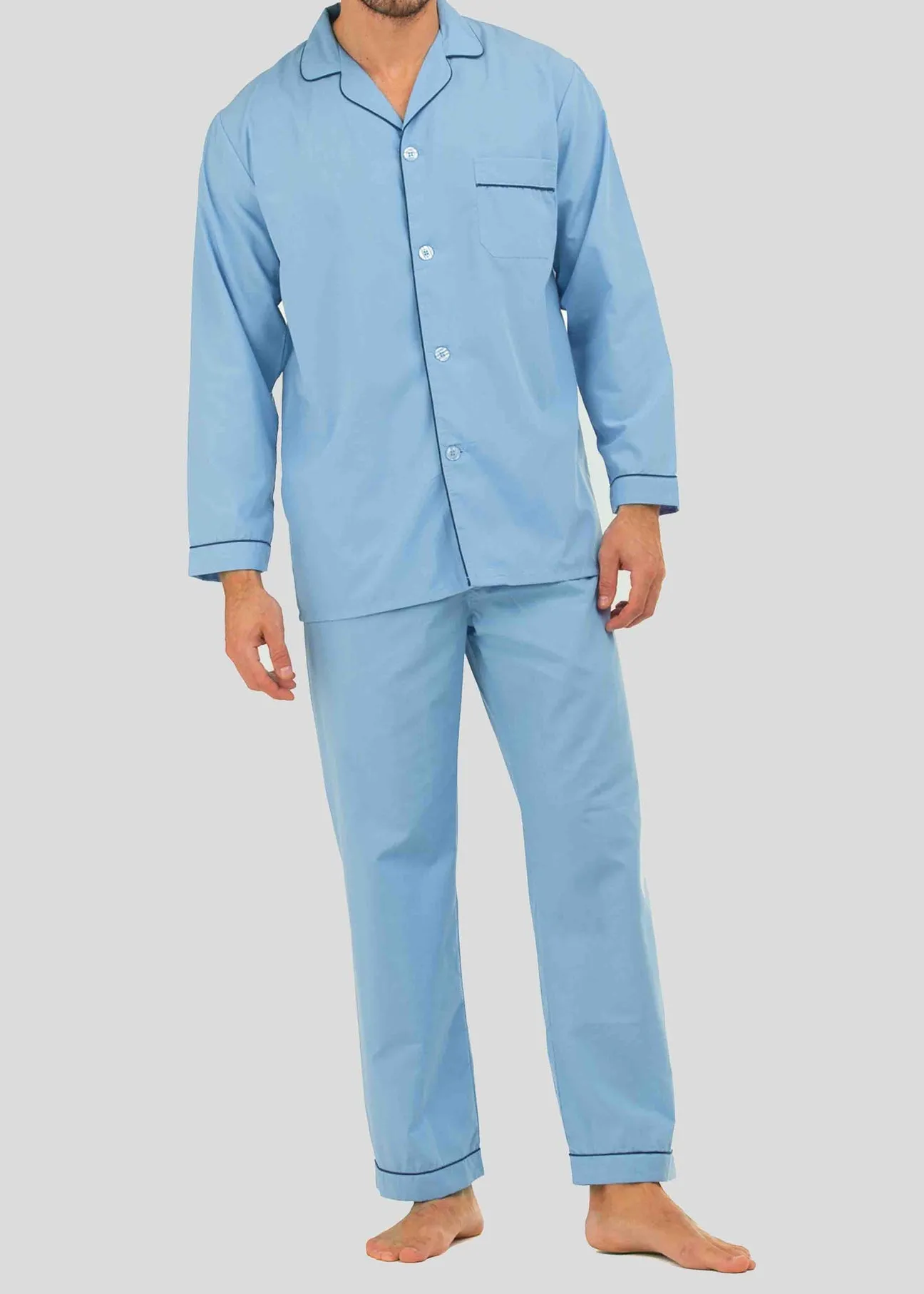 Maxwell Easy-Care VELCRO® Brand Fastening Shirt & Pull On Bottoms PJ Set