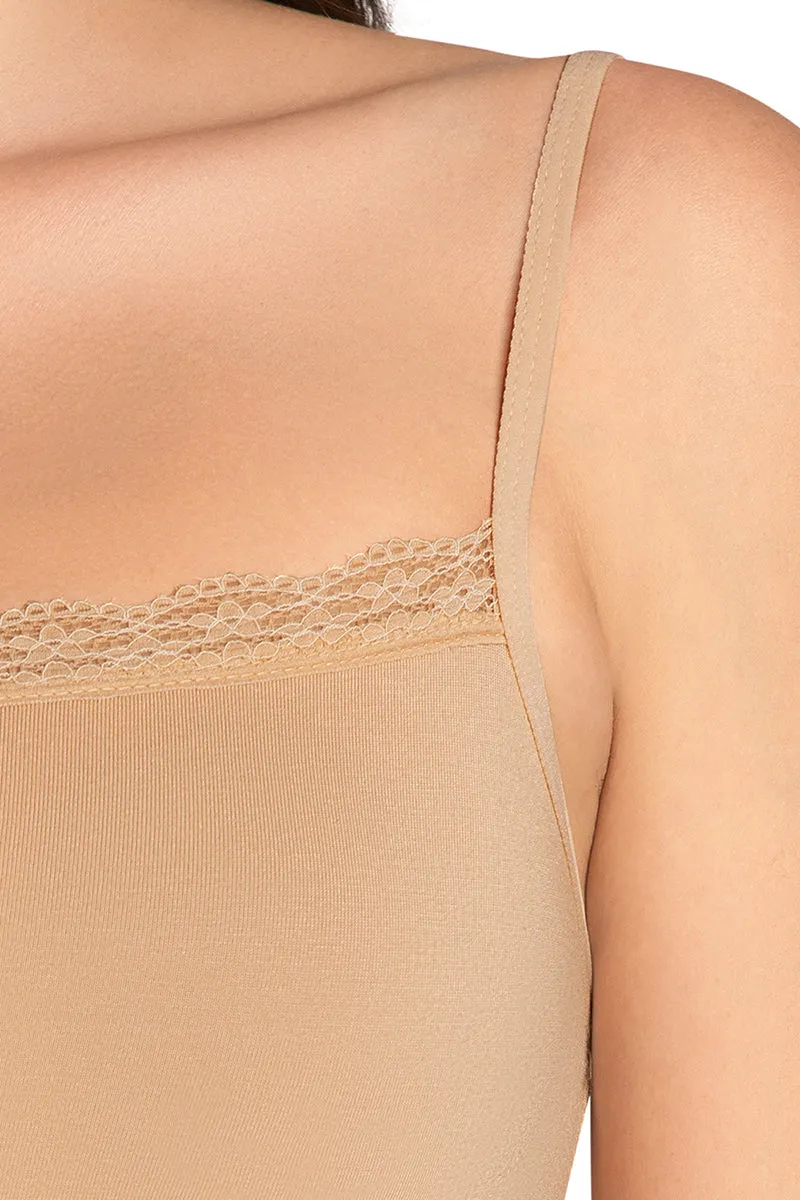 Modal Lace Camisole - Hazelnut