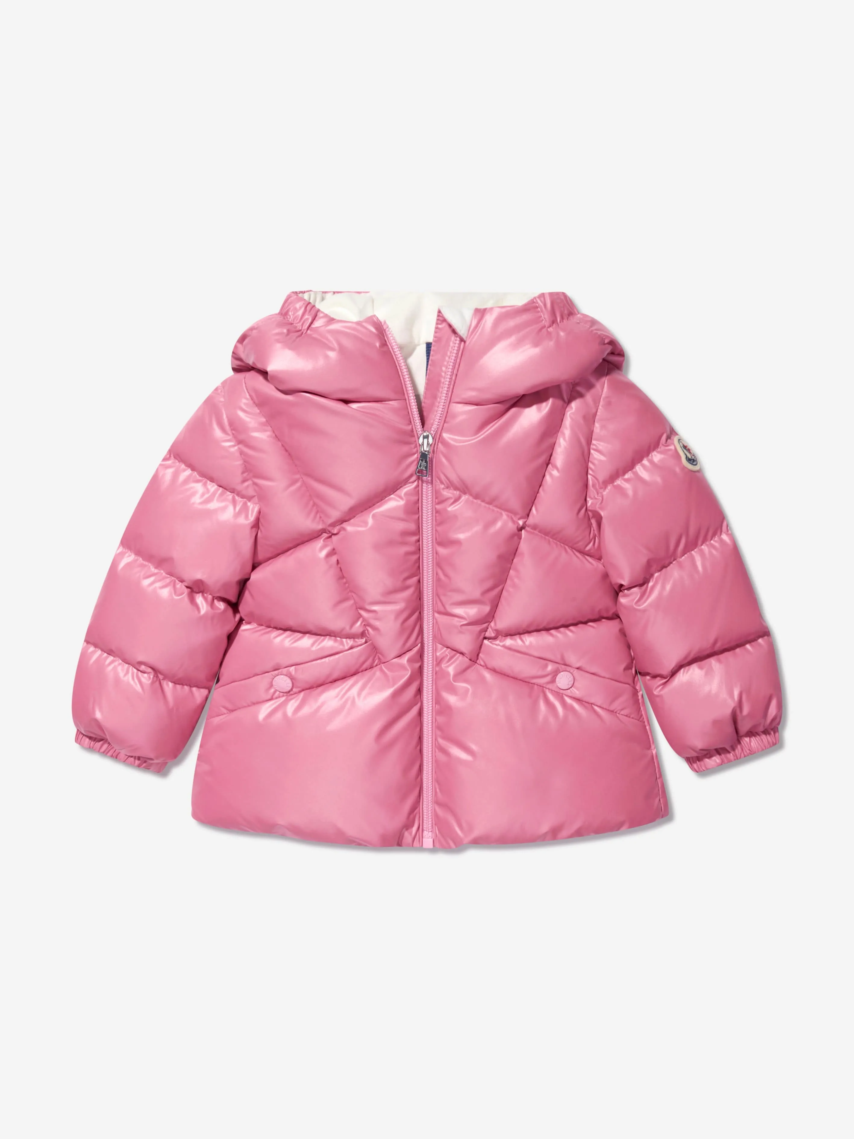 Moncler Enfant Baby Girls Down Padded Seine Short Parka in Pink