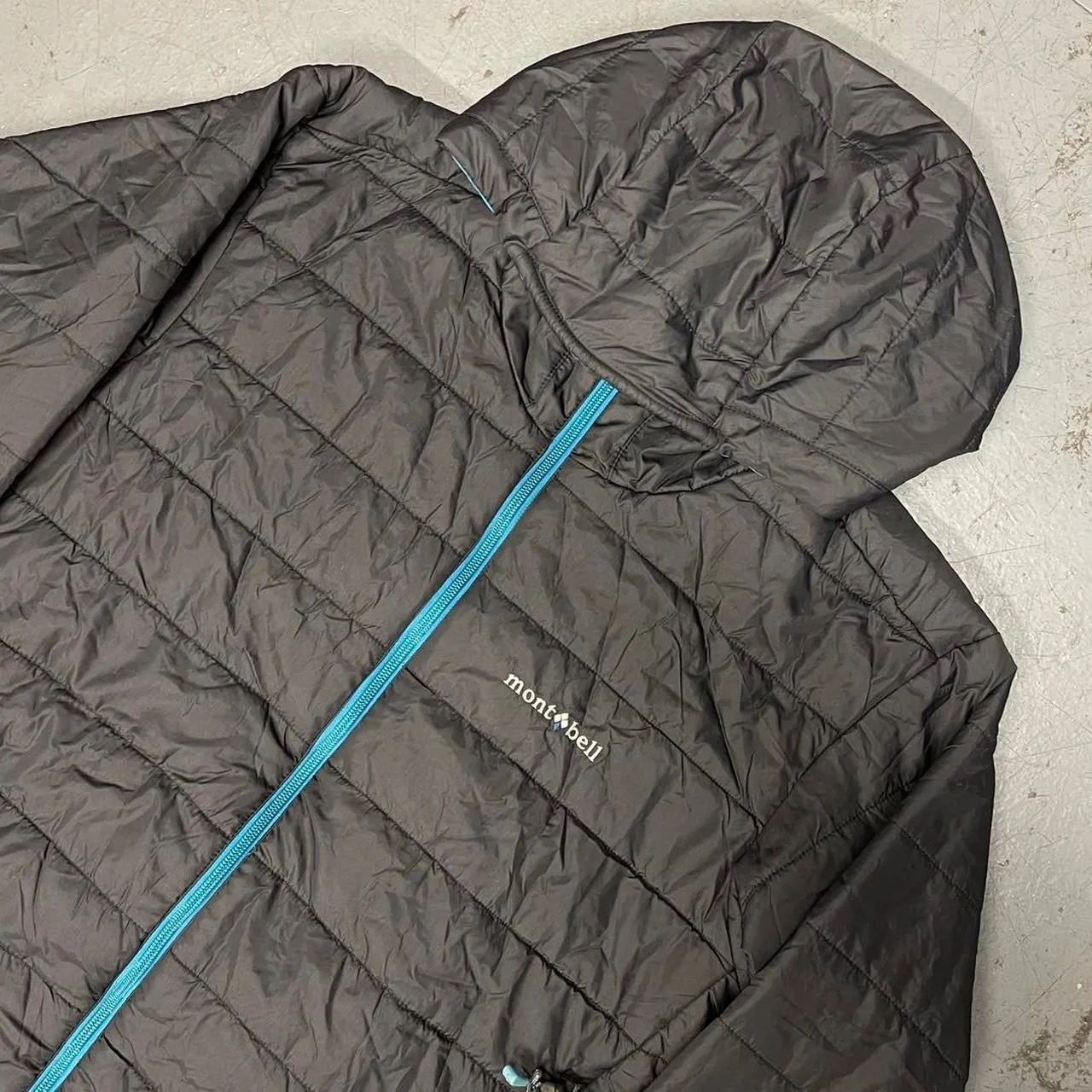 Montbell Reversible Puffer Jacket In Black & Blue ( M )