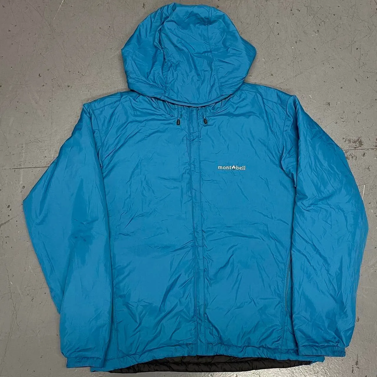 Montbell Reversible Puffer Jacket In Black & Blue ( M )