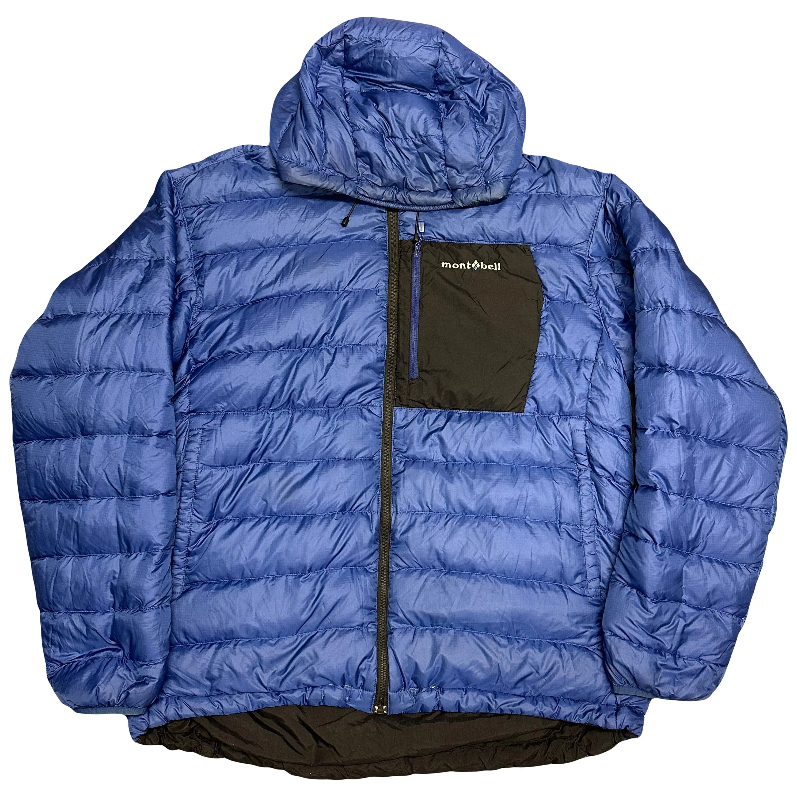 Montbell Reversible Puffer Jacket In Blue & Black ( XL )