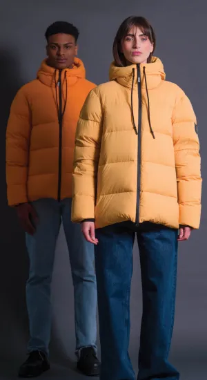 Montereggi - Hooded Puffer Midi Jacket Light Orange