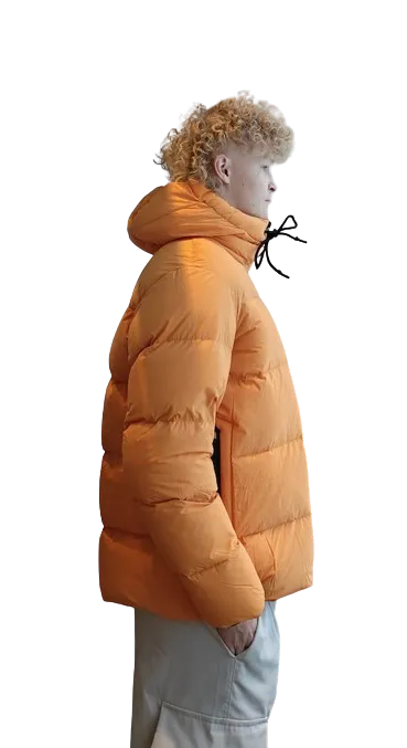 Montereggi - Hooded Puffer Midi Jacket Light Orange