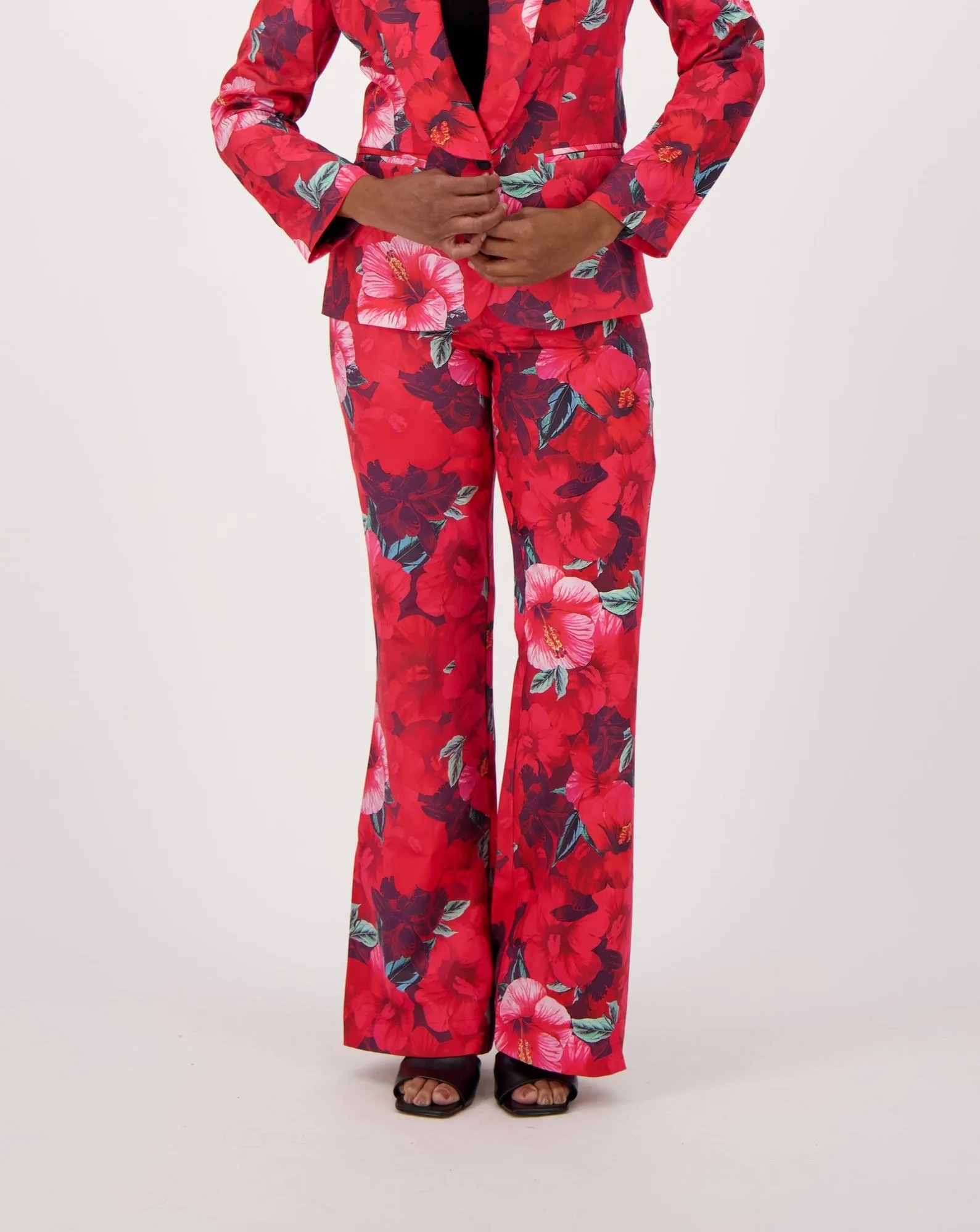 Moulin Rouge Hibiscus Print Dress Pant