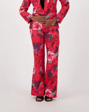 Moulin Rouge Hibiscus Print Dress Pant