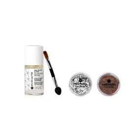 Nailmatic Set: Large Silver Glitter   Small Gold Glitter   Byebye Glitter   Applicator Brush