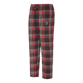 NC State Wolfpack Men's Red and Black Wolfhead Region Flannel Pant