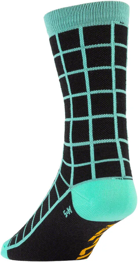 NEW All-City Club Tropic Socks - 6", Black, Goldenrod, Teal, Small/Medium