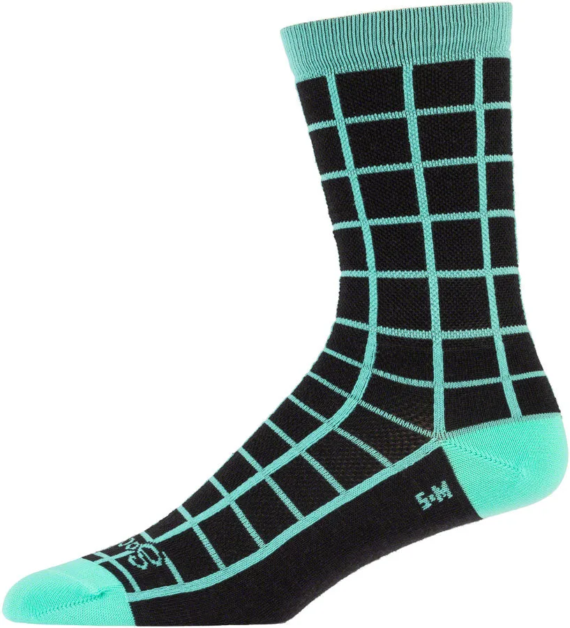 NEW All-City Club Tropic Socks - 6", Black, Goldenrod, Teal, Small/Medium