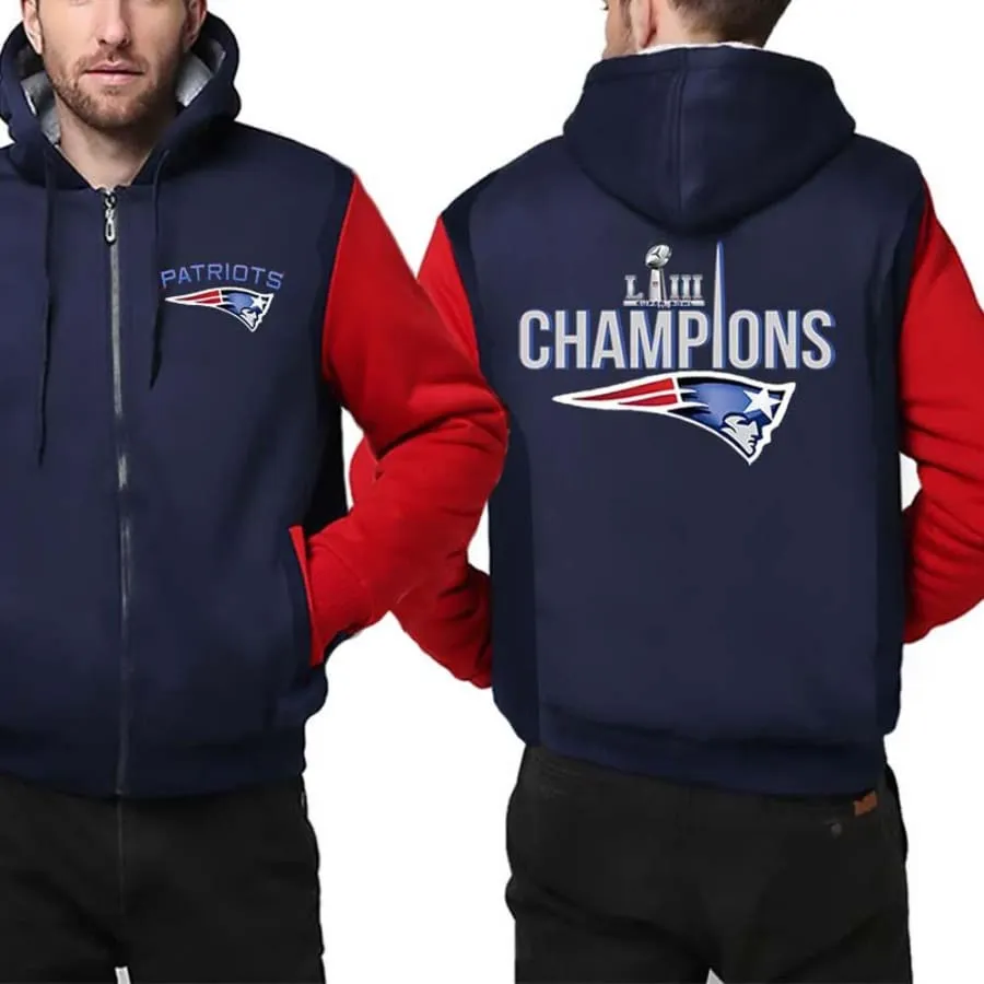 New England Patriots Fan Jacket| Super Bowl LIII Fan Varsity Jackets (4 Colors)