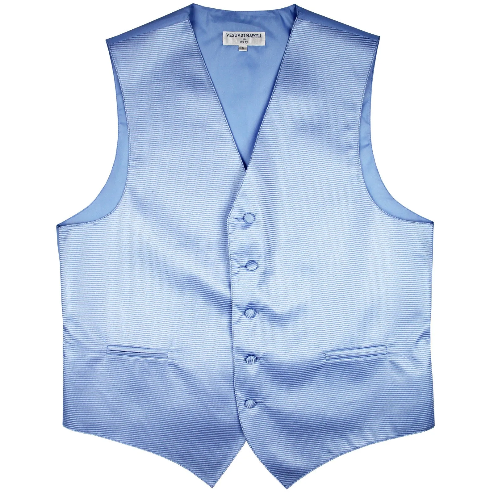 New formal men's tuxedo vest waistcoat only striped pattern prom wedding light blue