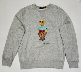 Nwt Polo Ralph Grey Sportsman Teddy Bear Sweatshirt