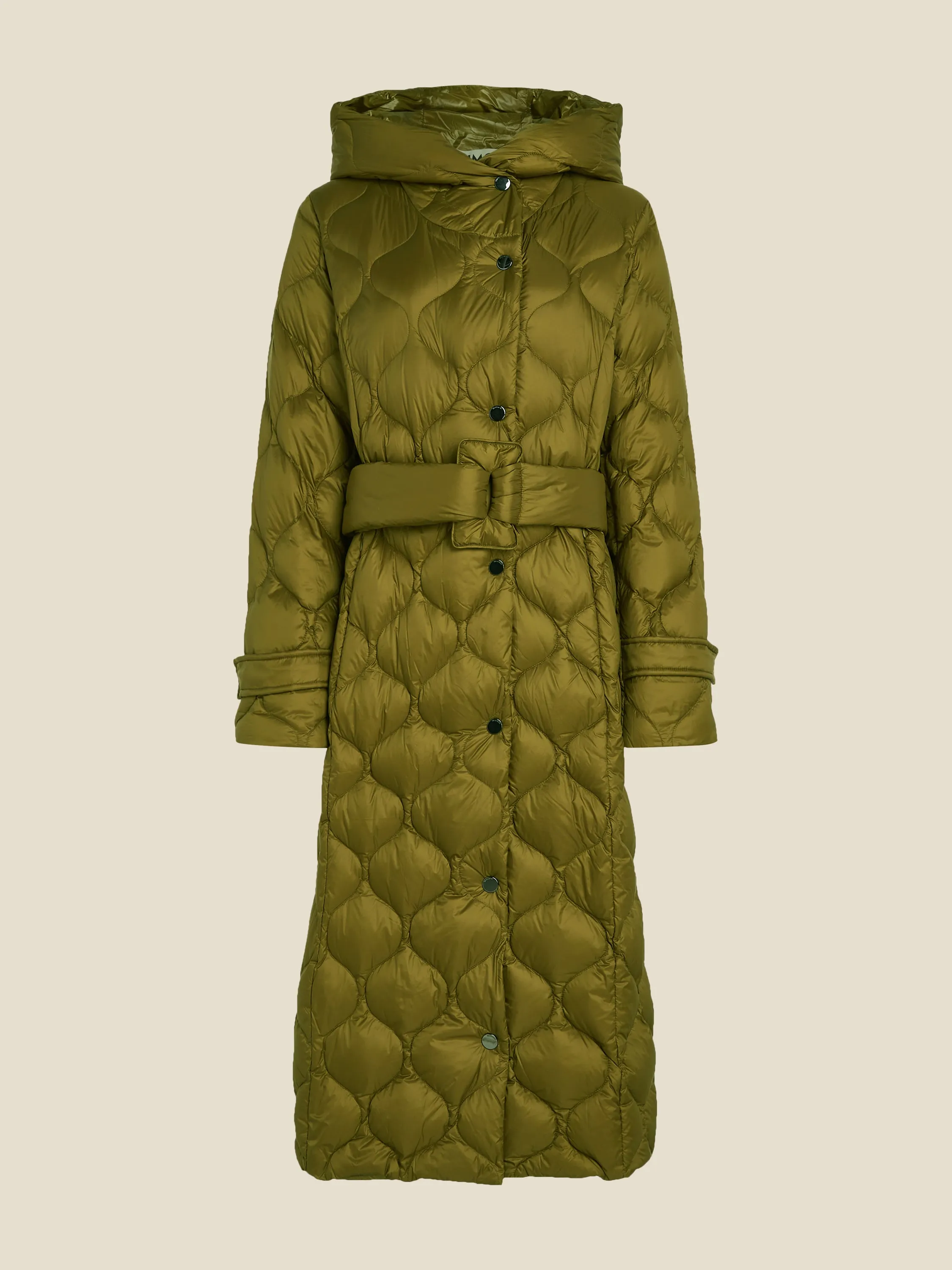 Orelia long coat - Bronze green