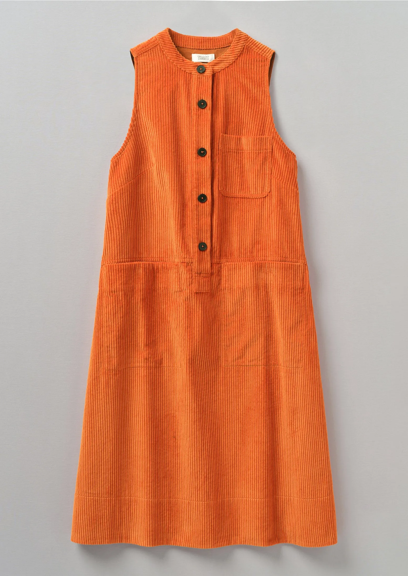 Organic Cord Sleeveless Tunic Dress | Auburn