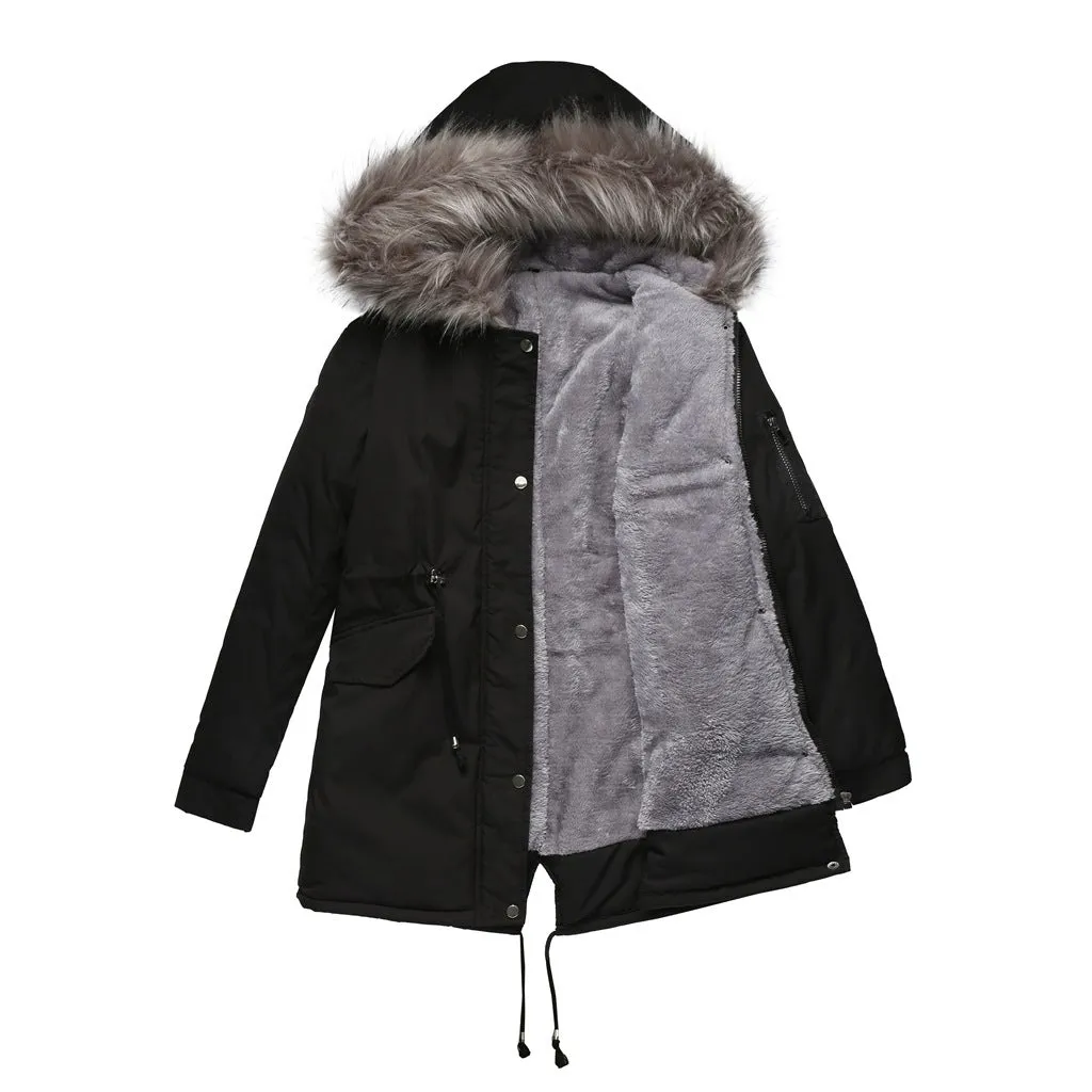 Parka Cotton-padded Mid-length Hooded Jacket