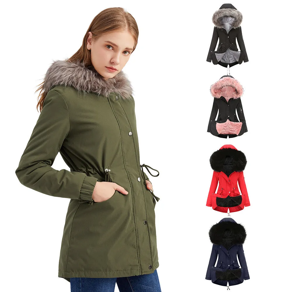 Parka Cotton-padded Mid-length Hooded Jacket