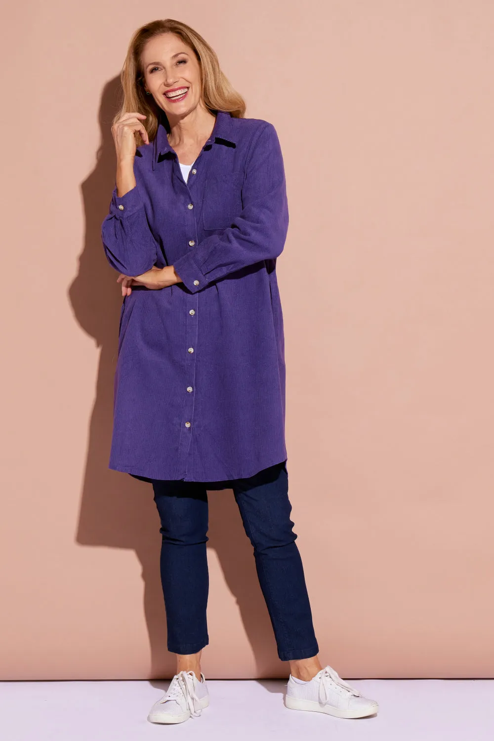 Parvati Corduroy Overshirt - Purple