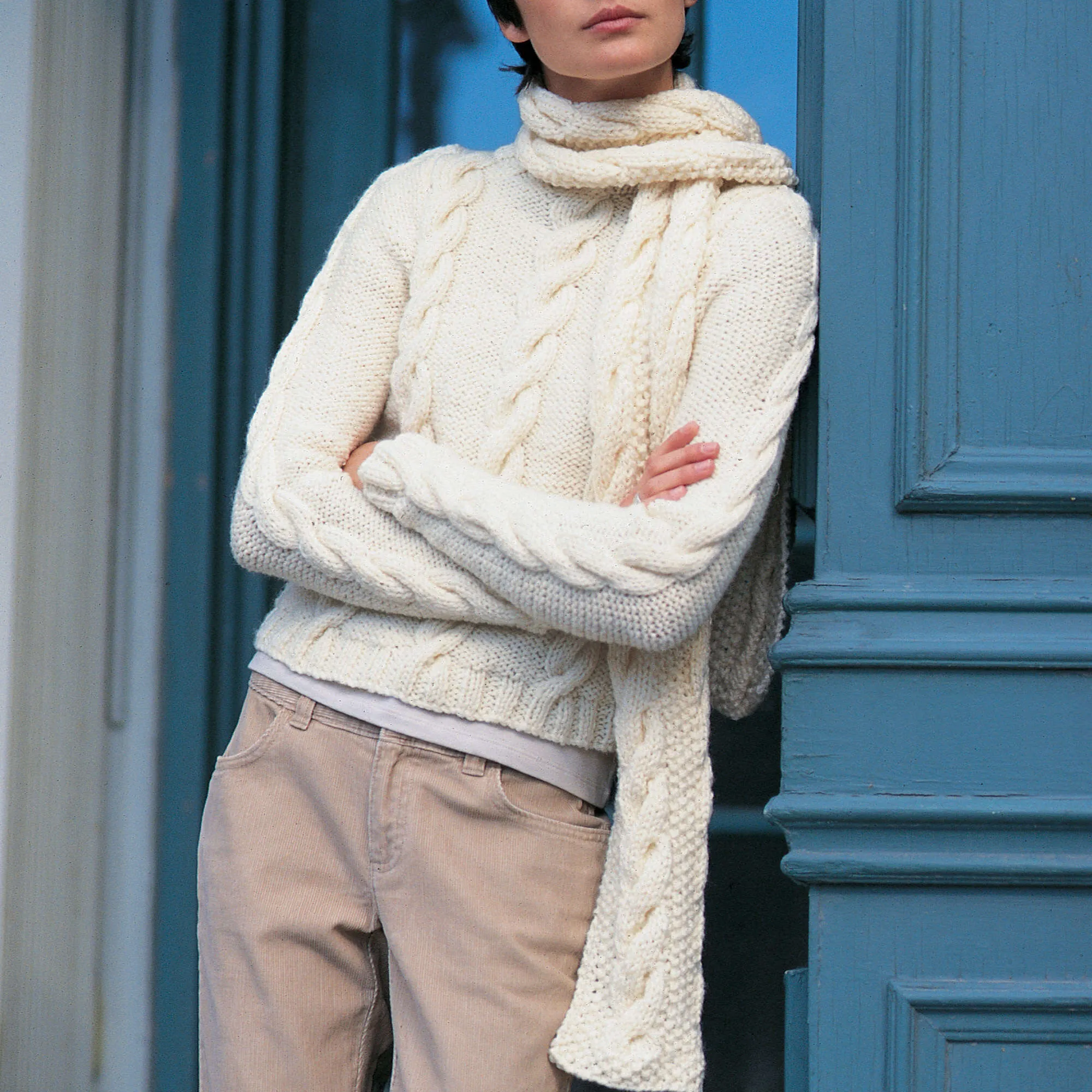 Patons Easy Street Pullover And Scarf