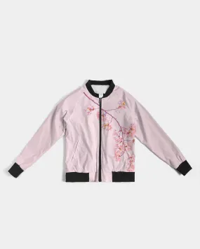 Pink Cherry Blossom Women's Bomber Jacket